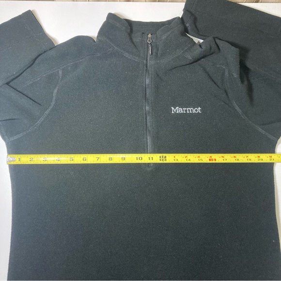 Marmot Polartec Men's M Classic Fleece 1/4 Zip Pullover Black Medium EUC - Picture 9 of 16
